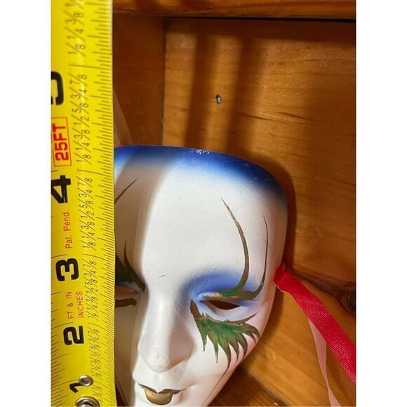 Vintage Porcelain Mardi Gras Mask - Picture 2 of 3